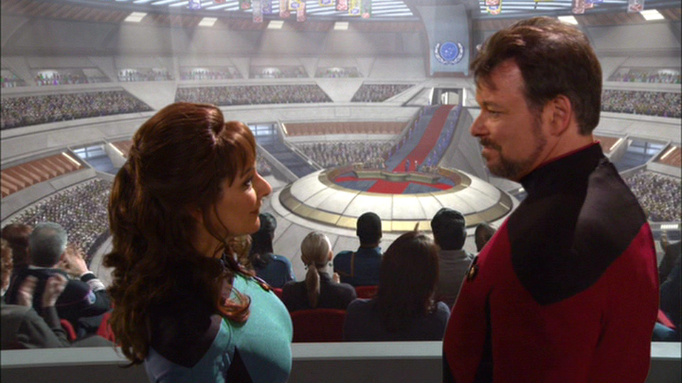 Image result for Riker and Troi on enterprise
