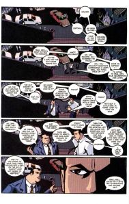 An example of Bendis's emphasis on dialogue.  From Powers #1.  Click for full image.